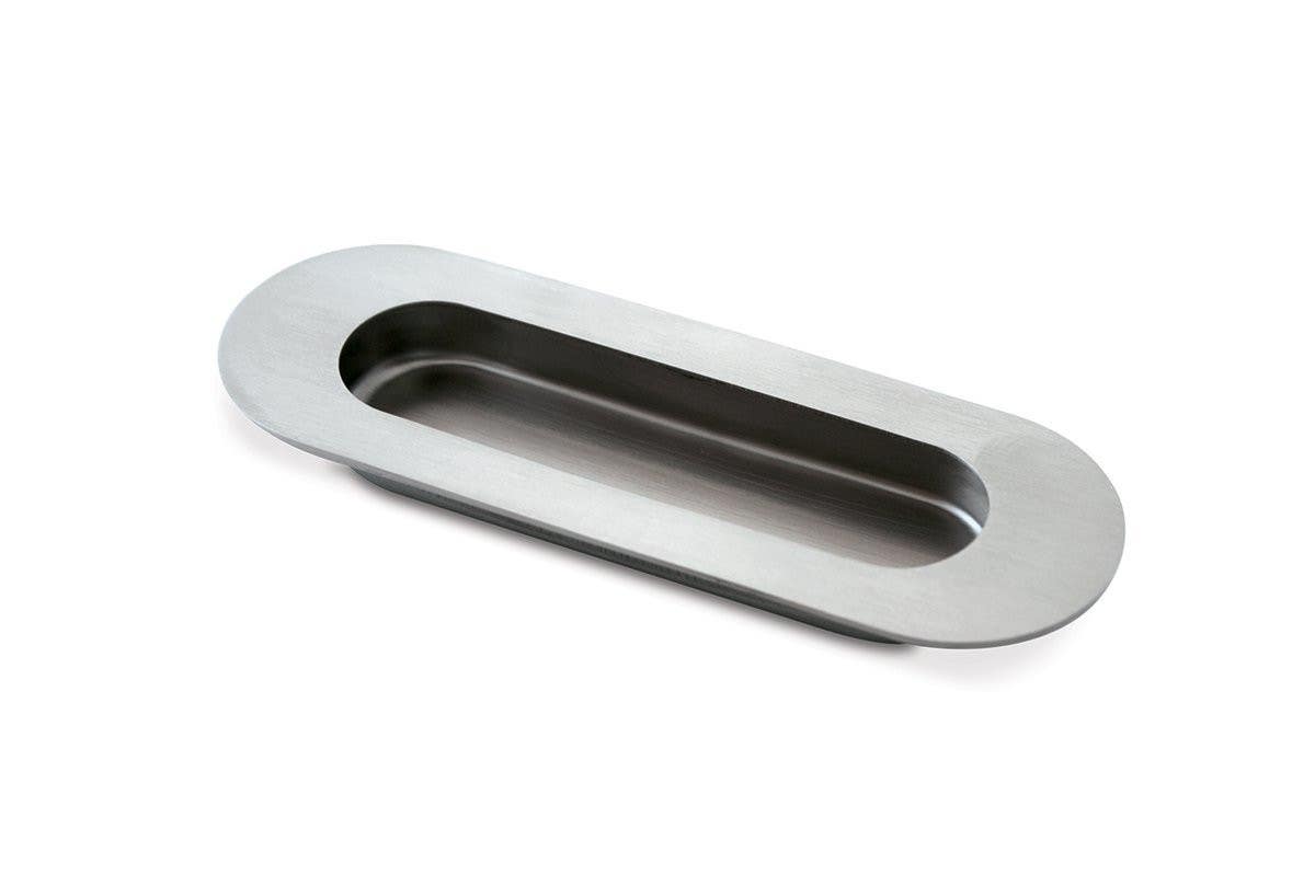 Mockett DP155-SSS 4-23/32" Recessed Oval Drawer Pull