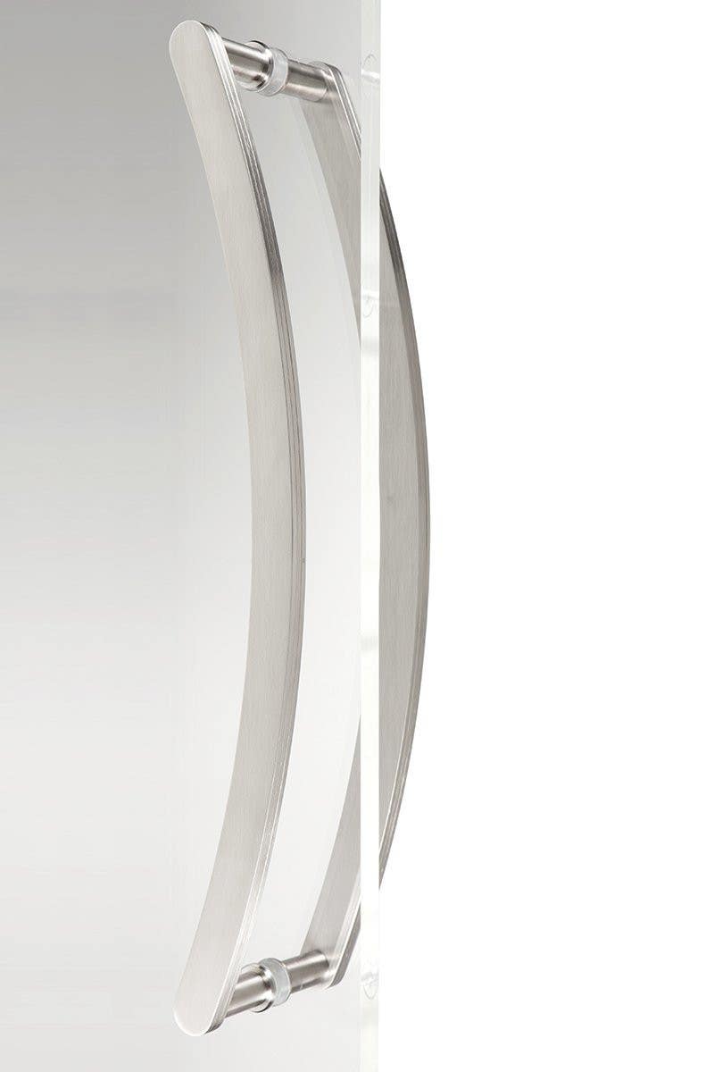 Mockett DH2C/BB-SSS Curved Door Handles Back-to-Back Set - Large, Satin Stainless Steel