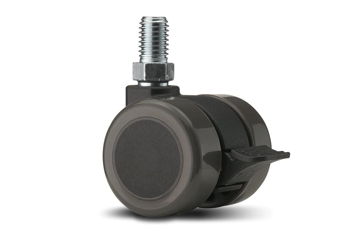 Mockett CA60SB-92 1 7/8" Casters w/Brakes & Stem - Soft Wheels