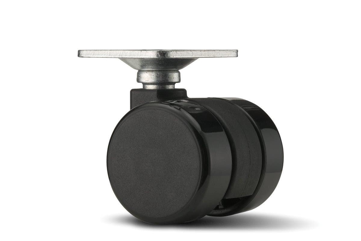 Mockett CA59PB-90 2 1/32" Casters With Mounting Plates - Hard Wheel - No Brake