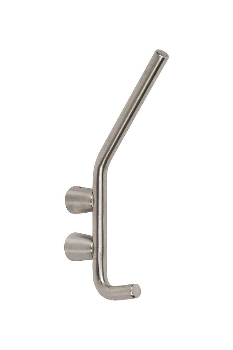 Mockett CH12-SSS Dual Prong Coat Hooks - Satin Stainless Steel