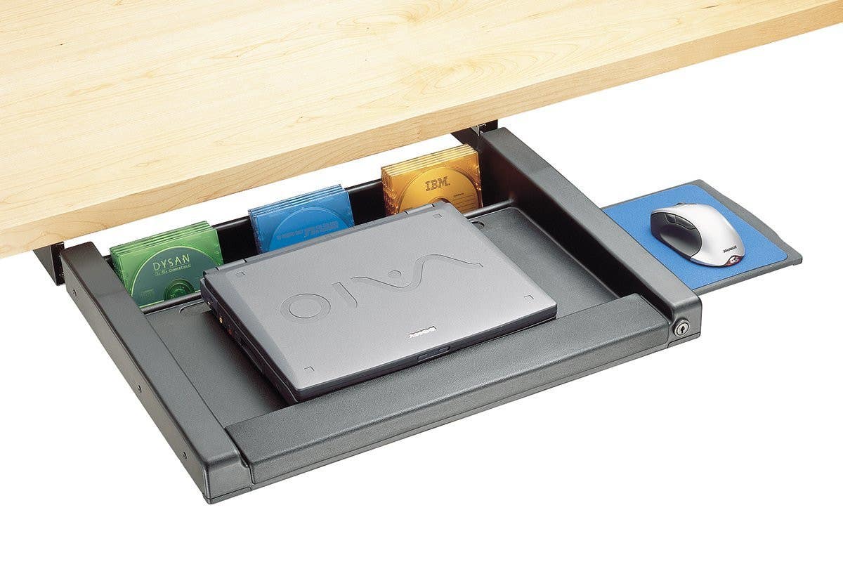 Mockett DWR3-90 Laptop Drawers, Matte Black