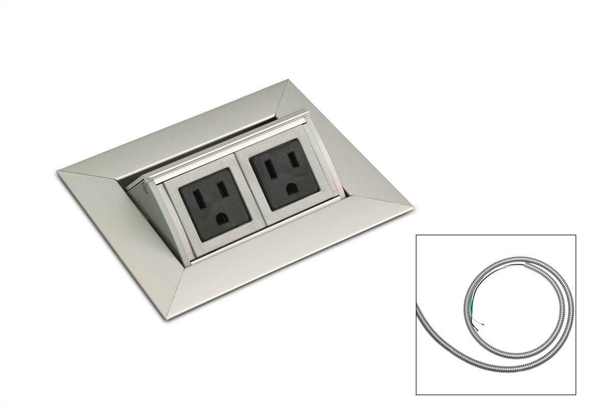 Mockett PCS36A/EE/HW-94 Small Flip-Up Grommets Hardwired (2 Power)