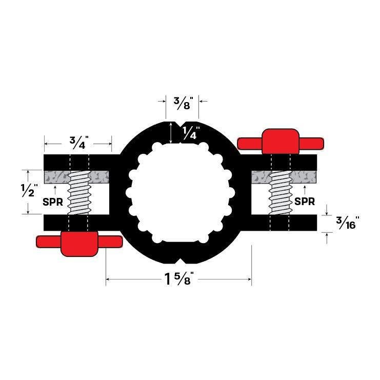 Legacy Manufacturing 2275MA Interlocking Component For Flood Barrier, Finish-Mill Aluminum