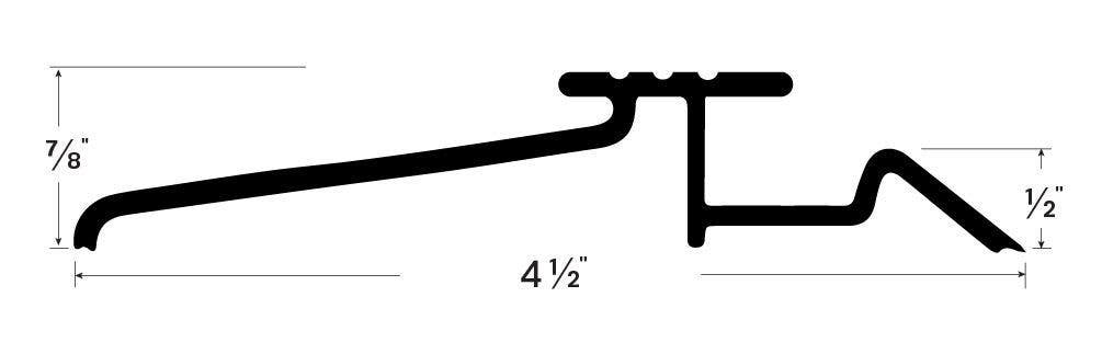 Legacy Manufacturing 3148BR Interlocking Bronze Threshold (4-1/2" by 1/2"), Finish-Architectural Bronze