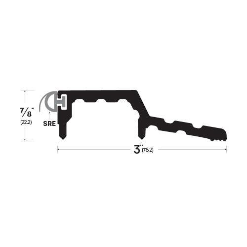 Legacy Manufacturing 3291MA Rabbeted Threshold (3" by 7/8"), Finish-Mill Aluminum
