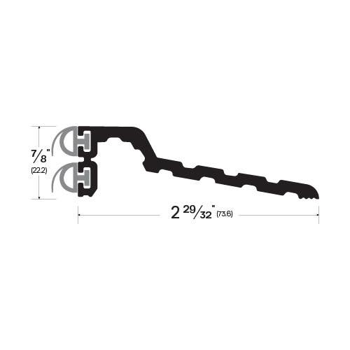 Legacy Manufacturing 3425MA Rabbeted Threshold (2-29/32" by 7/8"), Finish-Mill Aluminum