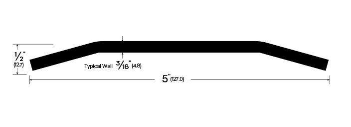Legacy Manufacturing 3561SS Stainless Steel Threshold (5" by 1/2")