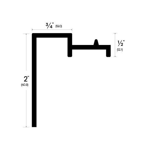 Legacy Manufacturing 3601MA Edge Component (2" by 1-11/16"), Finish-Mill Aluminum
