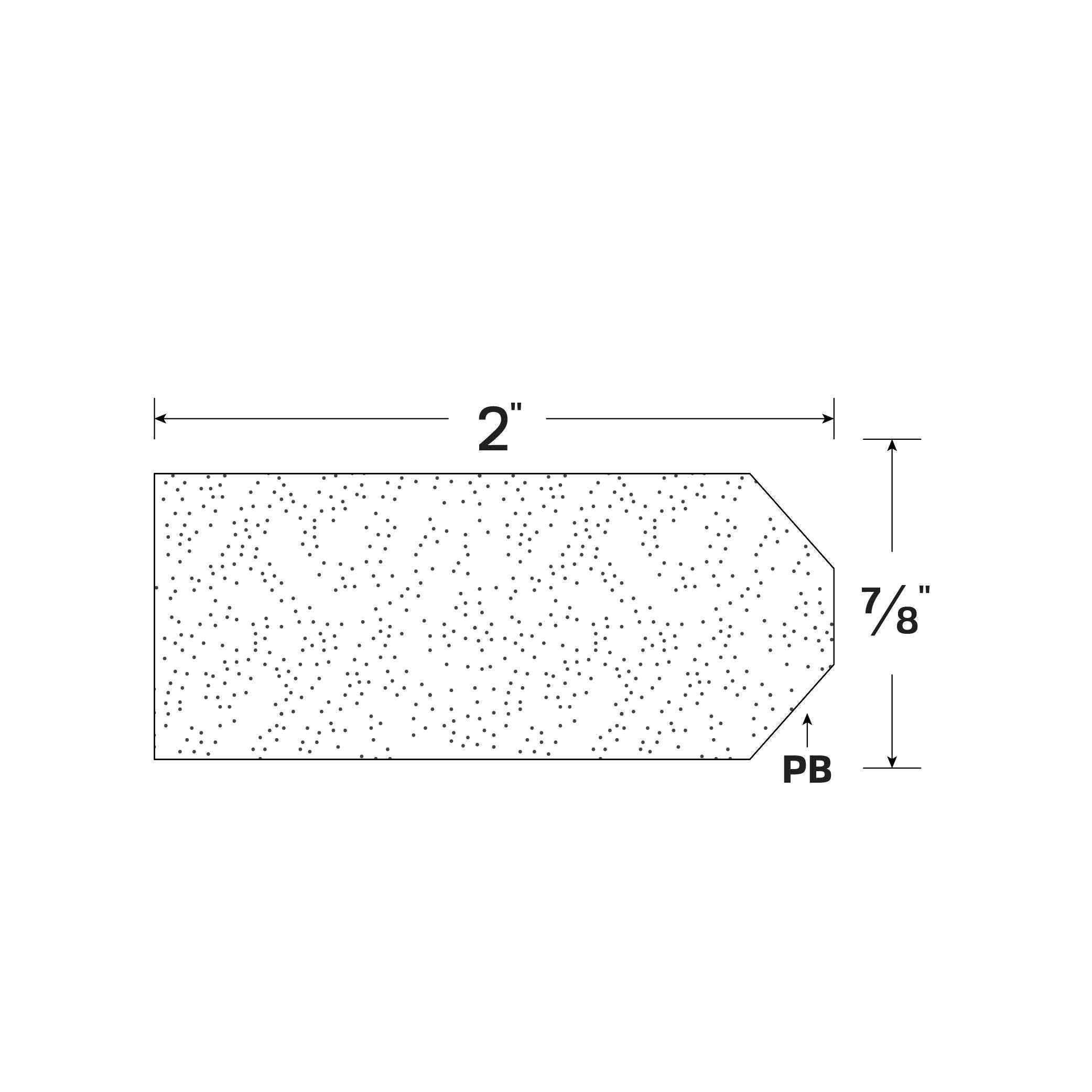 Legacy Manufacturing 545DP-PB Corner Dust Plug (2" x 7/8")