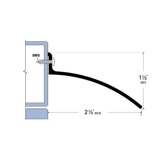 Legacy Manufacturing 5241 Top of Door Rain Drip (2-1/2" by 1-1/2")