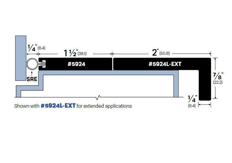 Legacy Manufacturing 5924L-EXT L-Shaped Extension (2" by 7/8")