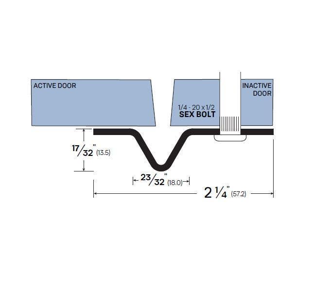 Legacy Manufacturing 734 Security Astragal (2-1/4" by 7/16")