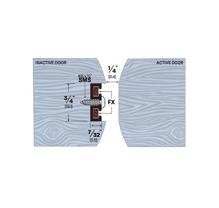 Legacy Manufacturing 795-FX Intumescent Meeting Stile