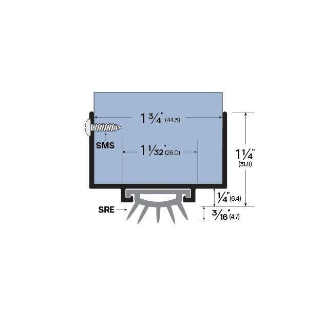 Legacy Manufacturing 7111 Door Sweep (1-7/8" by 1-7/16")