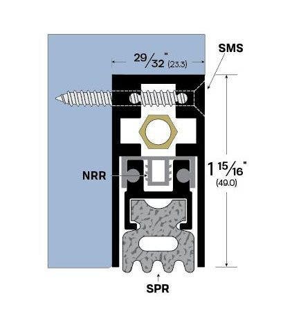 Legacy Manufacturing 7263 Semi-Mortised Automatic Door Bottom (29/32" by 1-15/16")