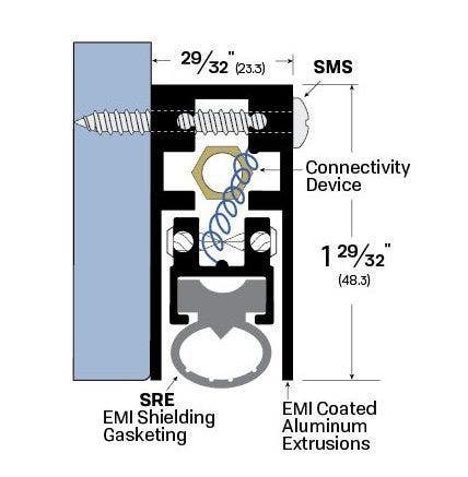 Legacy Manufacturing 7563 Surface Automatic Door Bottom (29/32" by 1-15/16")