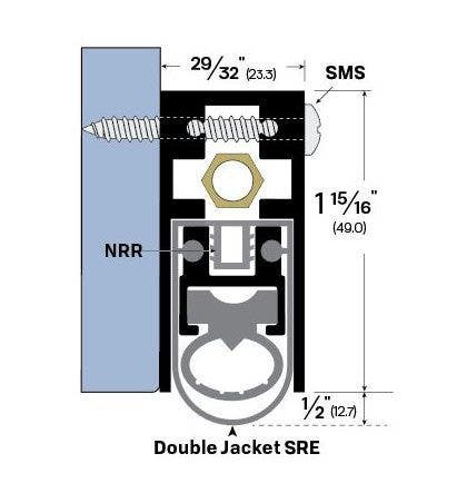Legacy Manufacturing 7763 Surface Automatic Door Bottom (29/32" by 1-15/16")