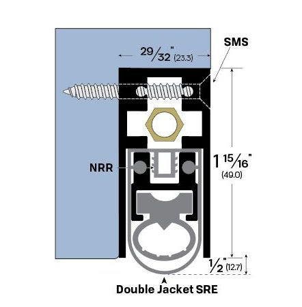 Legacy Manufacturing 7863 Semi-Mortised Automatic Door Bottom (29/32" by 1-15/16")