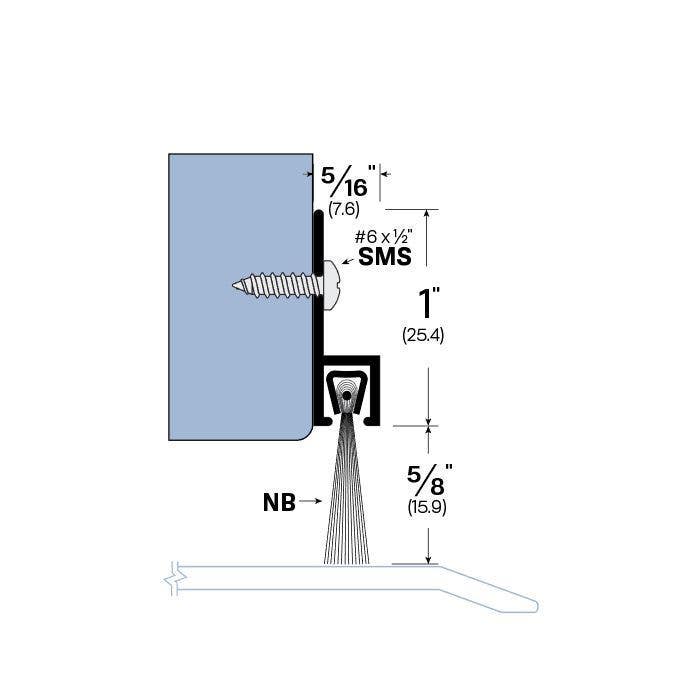 Legacy Manufacturing 72918 Door Sweep (5/16" by 1-5/8")