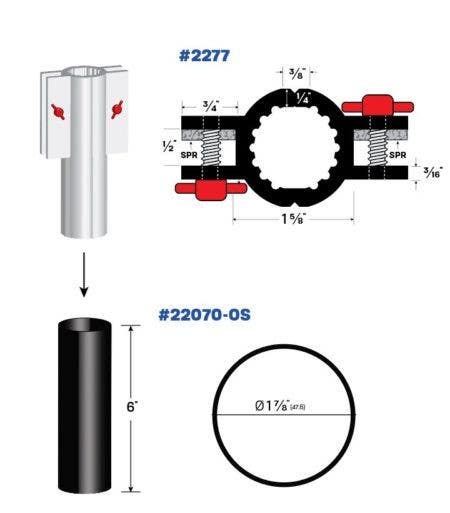 Legacy Manufacturing 22070-OS Outside Sleeve Support Post for Door Flood Barrier