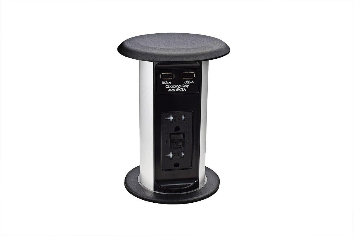 Mockett PCS77A/USB Pop-Up Kitchen Power Grommets 20A Countertop Outlets With USB