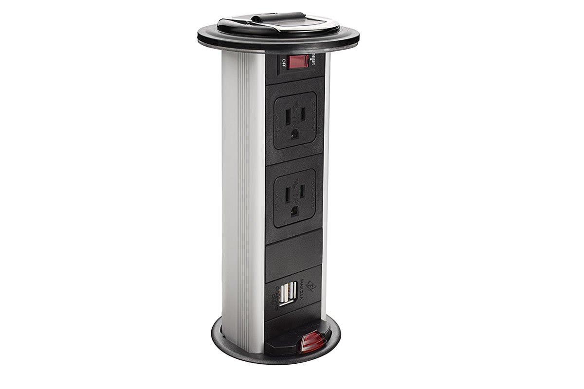 Mockett PCS34/USB Kitchen Power Grommets Countertop Outlets - 2 Power/USB