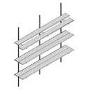 Mockett SH16 Sets With C-Style 6' Tracks, 9 Bracket, 3 Sets Of Shelving 6' Long