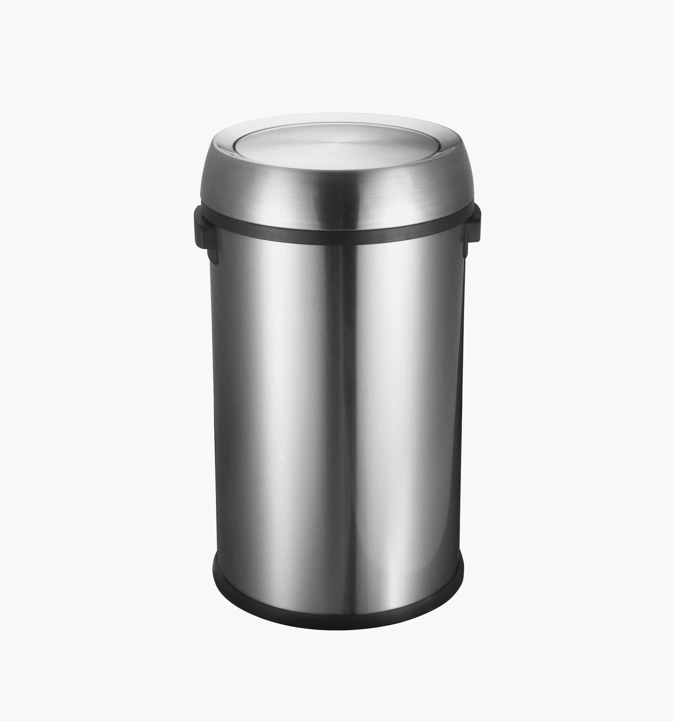 Alpine ALP470-65L Stainless Steel Open Top Trash Can, 17 Gallon