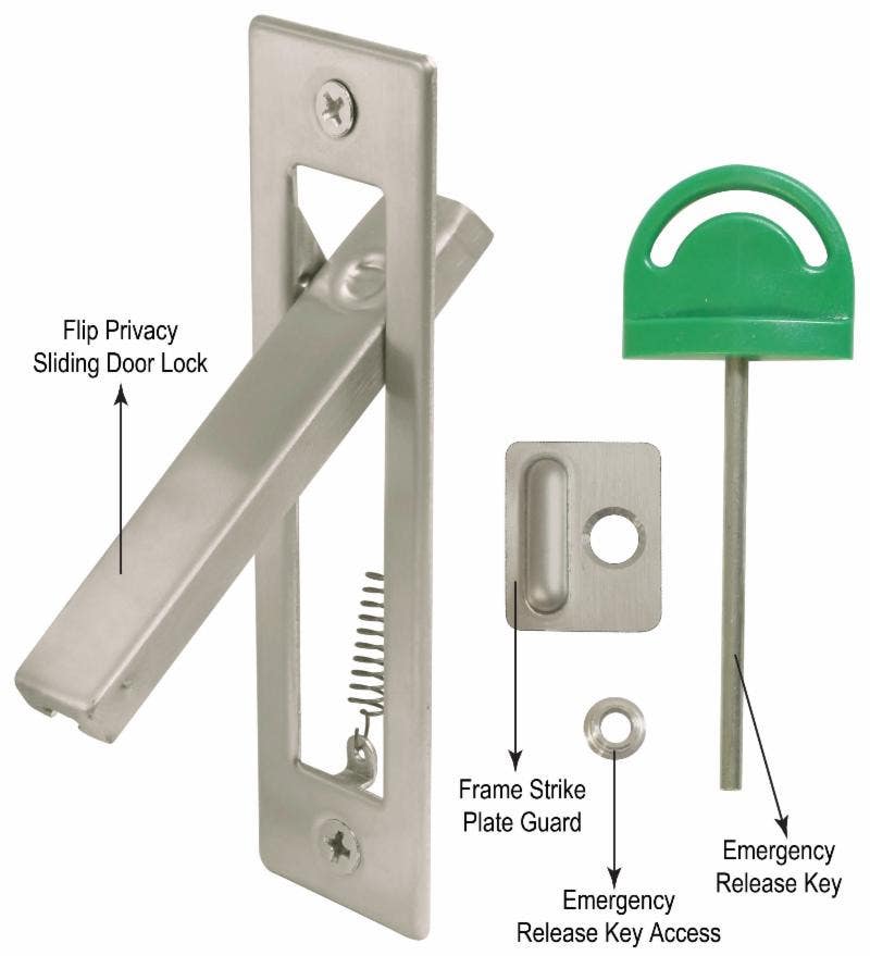 Cal-Royal SDLFP Flip Privacy Sliding Door Lock