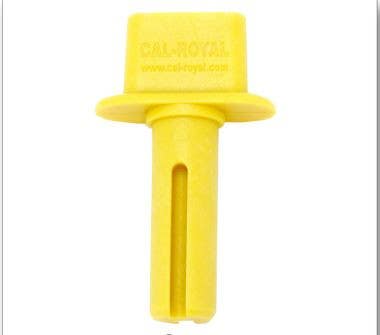 Cal-Royal ICPTT Temporary Plastic Core Turn Knob, Yellow