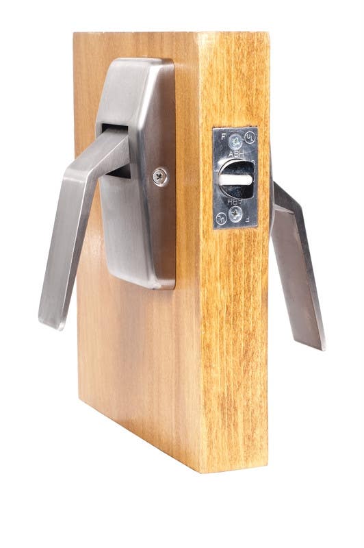 ABH Hardware 6800 Series Low Profile Hospital Push Pull Latch With Cylindrical Lock