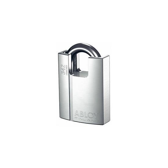 Abloy Sentry PL342 Shrouded Steel Padlock, Shackle Height-25 mm, Finish-Chrome