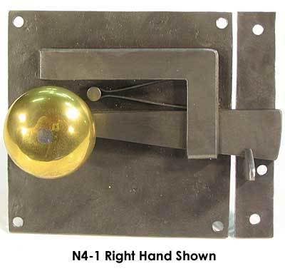 D. C. Mitchell N3 Hand Forged Square Latch, 4" X 4"