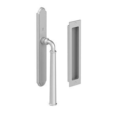Merit 511-LNS-2 Decorative Rectangular Escutcheon (3/8" Thick) Lift & Slide - Lever, Interior Plate & Exterior Flush Pull