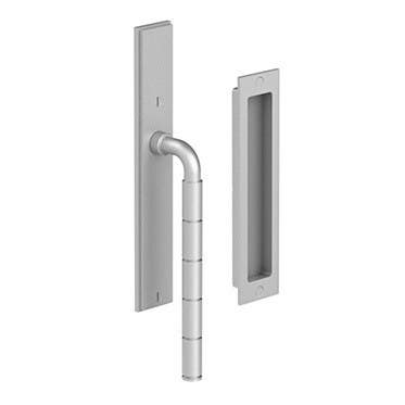 Merit 517-LNS-2 Single Stepped Escutcheon (3/8" Thick) Lift & Slide - Lever, Interior Plate & Exterior Flush Pull