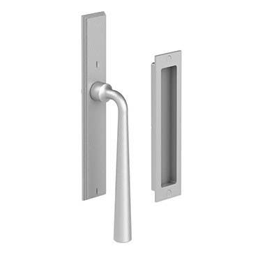 Merit 518-LNS-2 Double Stepped Escutcheon (3/8" Thick) Lift & Slide - Lever, Interior Plate & Exterior Flush Pull