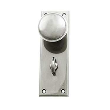 Merit 220 6" x 2" Escutcheon Plate w/ 2" Round Knob