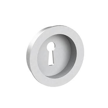 Merit 1775BKE Round Bit Key Flush Pull, 2" Diameter
