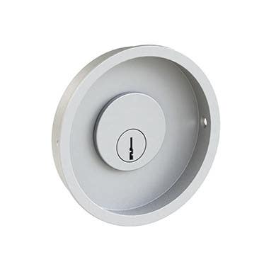 Merit 11726PCE Contemporary Round Flush Pull For Mortise Cylinder