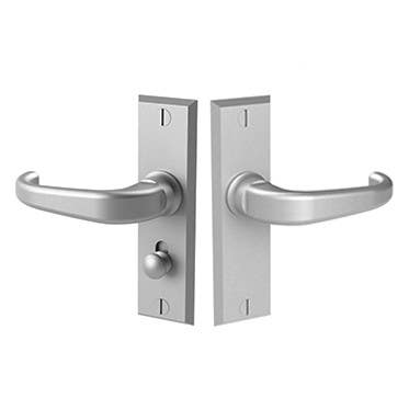 Merit 20357 Mortise Screen Door Latch Set w/ Curved Levers & Rectangular Beveled Style Escutcheon