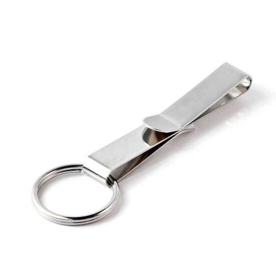 KEY-BAK 0303-131 Key Ring with Belt Clip, Nickel-Plated