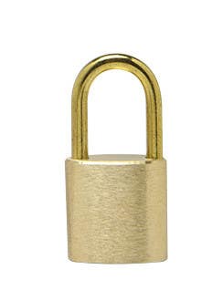 Wilson Bohannan Series 0 General Purpose Padlock, 1 1/8" Body Width, Brass Finish