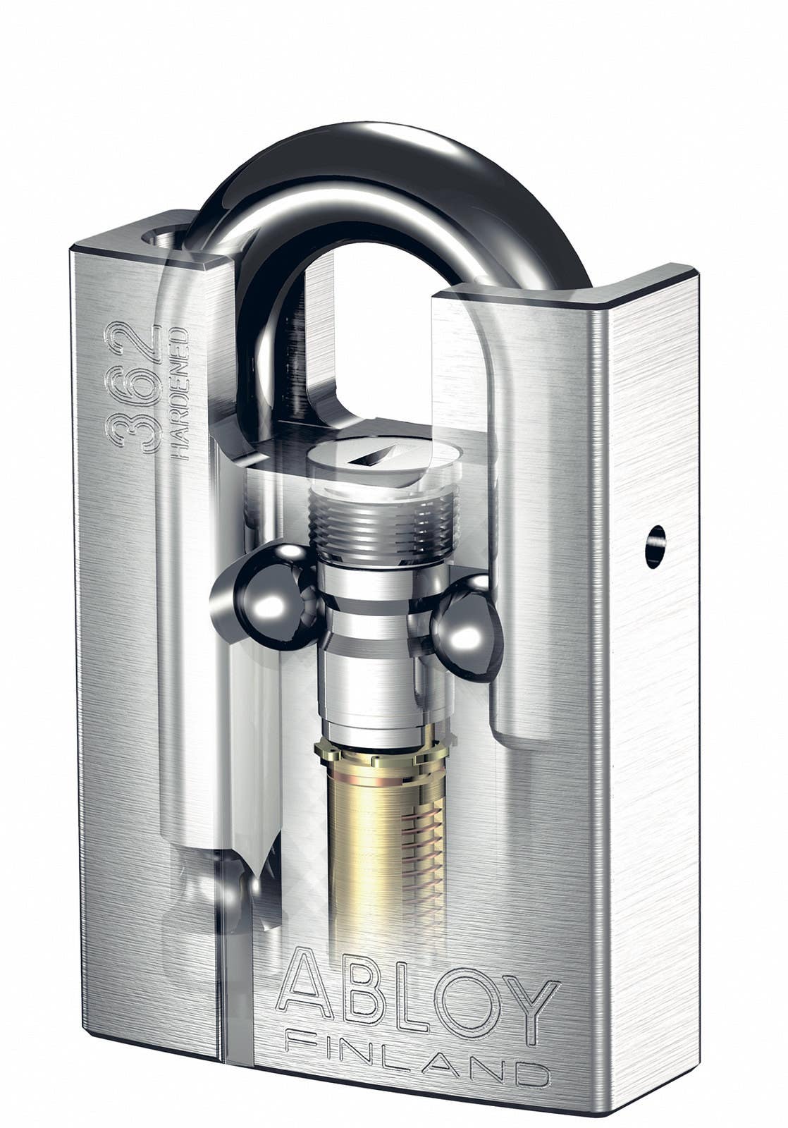 Abloy Sentry PL362 Shrouded Steel Padlock, Shackle Height-25 mm, Rekeyable, Finish-Chrome