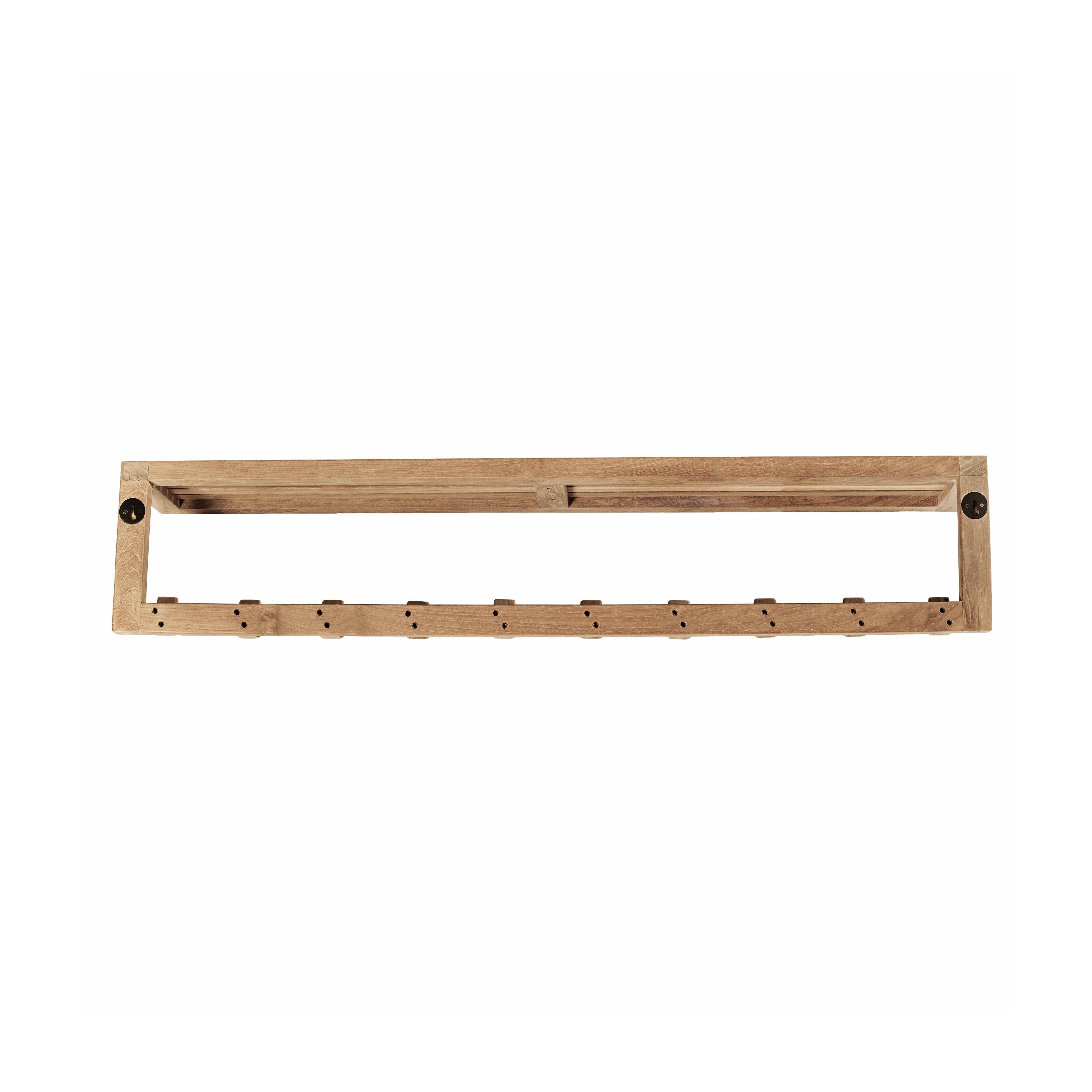 ARB Teak ACC592 SpaTeak Wall Bath Shelf w/ 10 Hooks