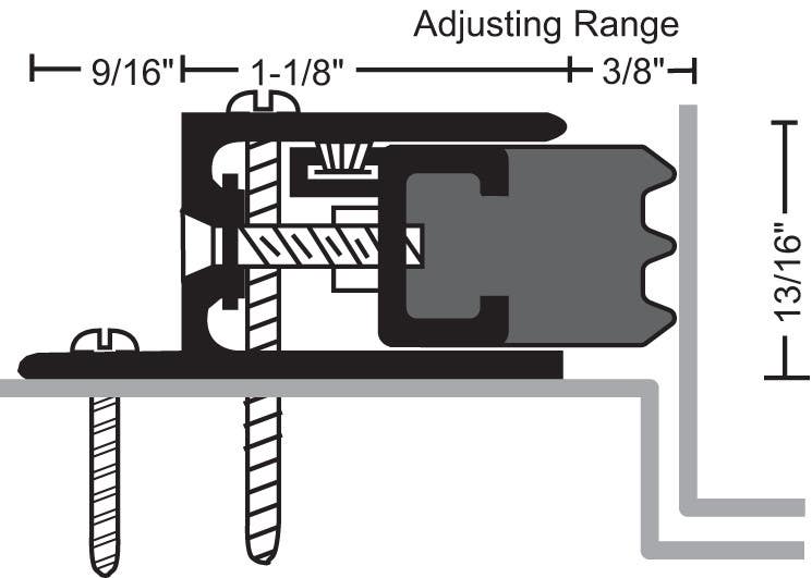 NGP 104N Aluminum Adjustable Neoprene perimeter Seal