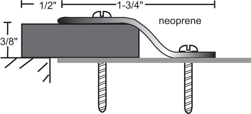 NGP 109N Aluminum Overlapping Astragal w/ Neoprene Seal