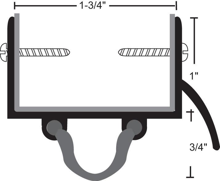 NGP 119N Aluminum Neoprene Door Shoe