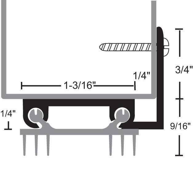 NGP 13T Aluminum Thermoplastic Door Shoe