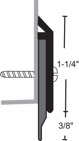 NGP 200U Aluminum Polyurethane Door Sweep